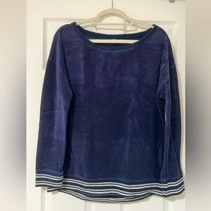 VS blue velvet sweatshirt
